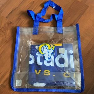 New, Rams stadium bag with scarf